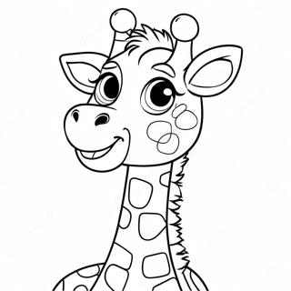 Happy Geoffrey The Giraffe Coloring Page 69875-55318