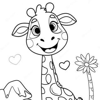 Happy Geoffrey The Giraffe Coloring Page 69875-55319