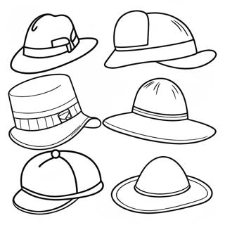 Community Helper Hats Coloring Pages