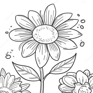 Colorful Flower Seed Coloring Page 69895-55349