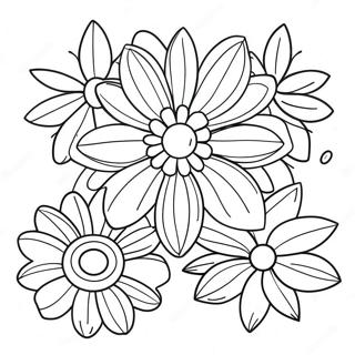 Colorful Flower Seed Coloring Page 69895-55352