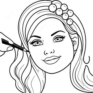 Barbie Make Up Artist Coloring Page 69904-55321