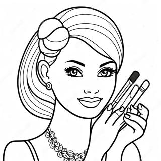 Barbie Make Up Artist Coloring Page 69904-55322