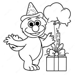 Happy 1st Birthday Sesame Street Coloring Pages