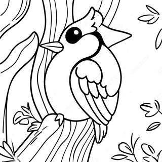 Woodpecker Coloring Pages