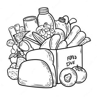 Food Drive Coloring Pages