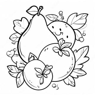 Joyful Fruit Of The Spirit Coloring Page 7001-5607