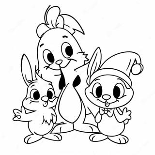 Looney Tunes Jouluhahmot Väritettävä Sivupohja 70064-55444