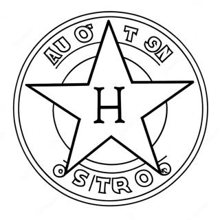 Houston Astros Logo Kleurplaat 70114-55485