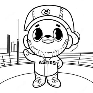 Astros Maskot Orbit Färgläggningssida 70115-55491