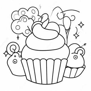 Leckeres Cupcake Backen Ausmalbild 7011-5582