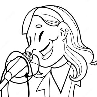 Meghan Trainor Singing On Stage Coloring Page 70125-55504