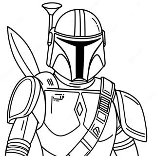 Star Wars Mandalorian Pagini De Colorat