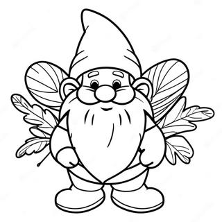 Thanksgiving Gnome Coloring Page 70154-55527