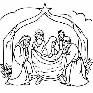 Manger Coloring Pages