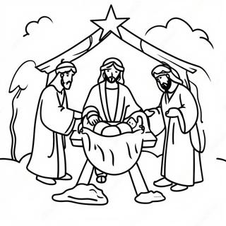 Manger Scene Coloring Page 70254-55616