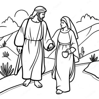 Mary And Joseph Traveling To Bethlehem Coloring Page 70294-55622