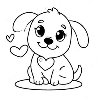 Valentine Cute Puppy Coloring Page 70314-55643