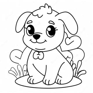 Valentine Cute Puppy Coloring Page 70314-55644