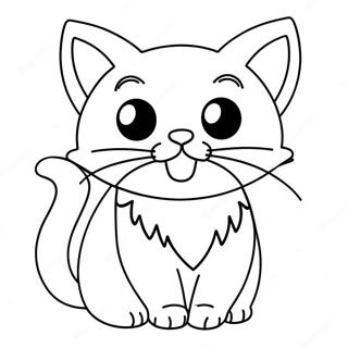 Cute Pastel Goth Cat Coloring Page 7031-5599