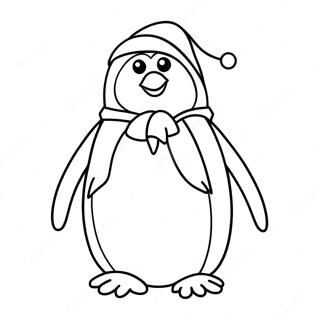 Christmas Penguin Coloring Pages