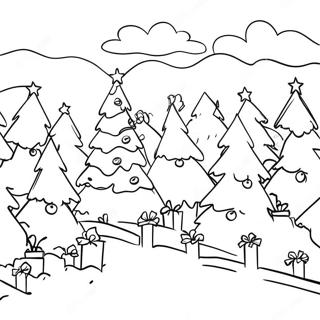 Christmas Tree Farm Scene Coloring Page 70344-55678