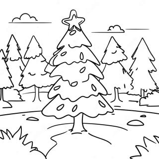 Festive Christmas Tree Farm Coloring Page 70345-55685