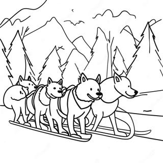 Dog Sled Coloring Pages