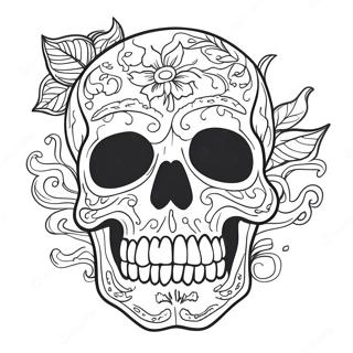 Flaming Skull Coloring Page 70404-55722