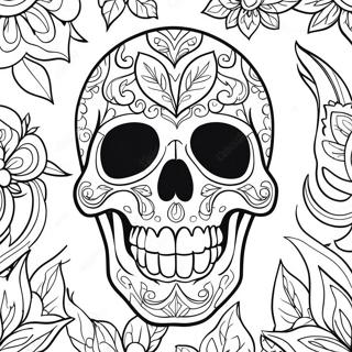 Flaming Skull Coloring Page 70404-55724