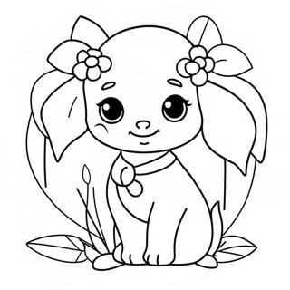 Cute Layla With A Flower Coloring Page 70445-55761