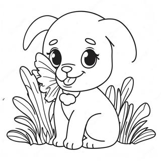 Cute Layla With A Flower Coloring Page 70445-55762