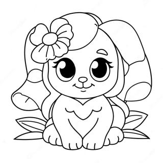 Cute Layla With A Flower Coloring Page 70445-55763