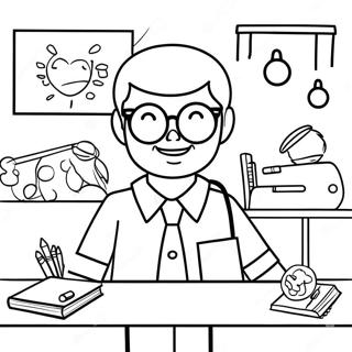 Silly Teacher In Class Coloring Page 70495-55791