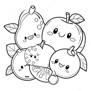 Cute Chibi Fruits Coloring Page 70505-55800