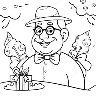 Funny Happy Birthday Papa Coloring Page 70515-55821