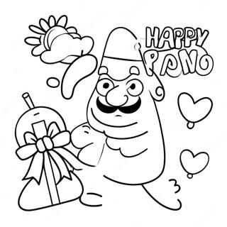 Funny Happy Birthday Papa Coloring Page 70515-55824