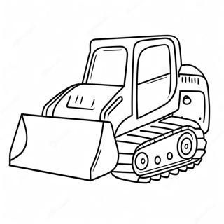 Cute Skid Steer With Flowers Coloring Page 7051-5618