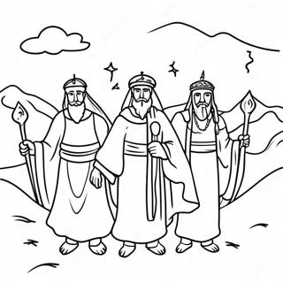 Three Wise Men Journey Coloring Page 70525-55809