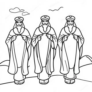 Three Wise Men Journey Coloring Page 70525-55810