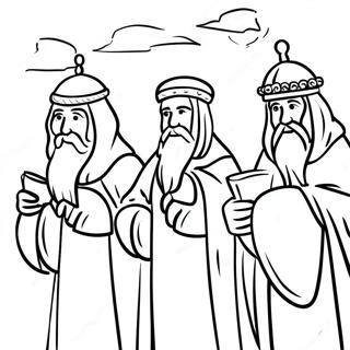 Three Wise Men Journey Coloring Page 70525-55812