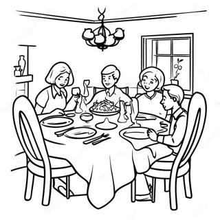 Family Dinner Coloring Pages