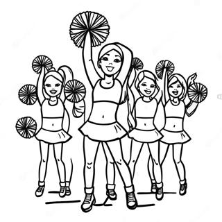 Pagina De Colorat Cu Cheerleaderii Fsu În Acțiune 70585-55872