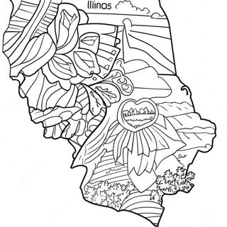 Illinois State Outline Coloring Page 70604-55882