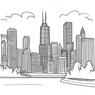 Chicago Skyline Coloring Page 70605-55878