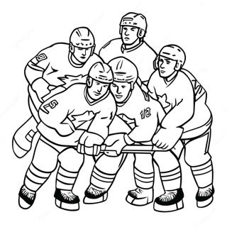 Mighty Ducks Team In Action Coloring Page 70645-55929