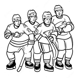 Mighty Ducks Team In Action Coloring Page 70645-55931