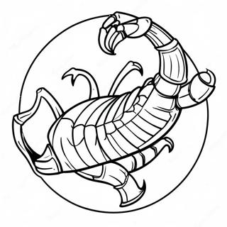 Scorpion Mortal Kombat Action Pose Coloring Page 70674-55944