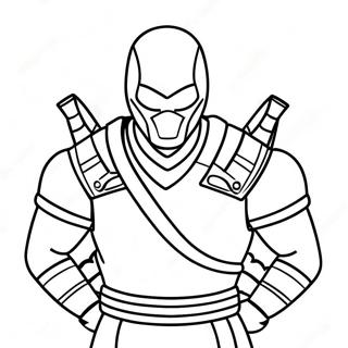 Scorpion Mortal Kombat Classic Costume Coloring Page 70675-55955