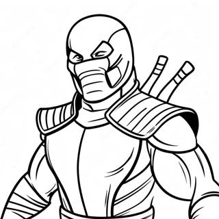 Scorpion Mortal Kombat Classic Costume Coloring Page 70675-55956